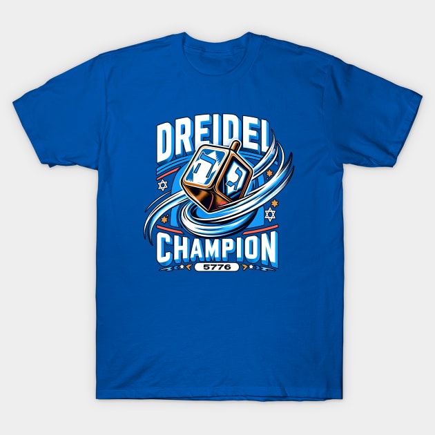 Funny Hanukkah - Dreidel Champion - 5776 T-Shirt by Shirt for Brains